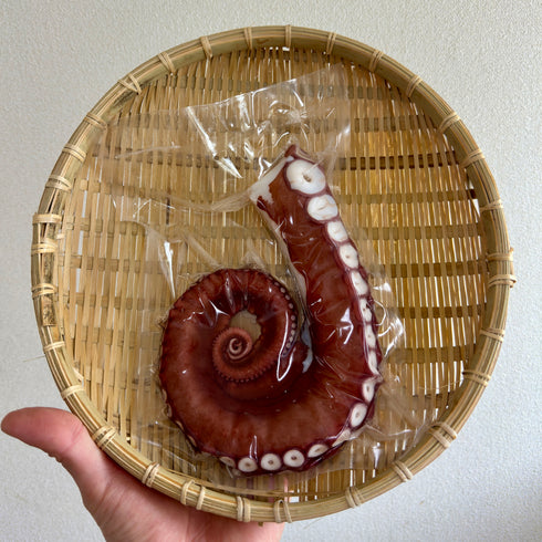 【ハーフカット】オホーツク漁師直送 朝採り朝茹でお刺身タコ【冷凍】